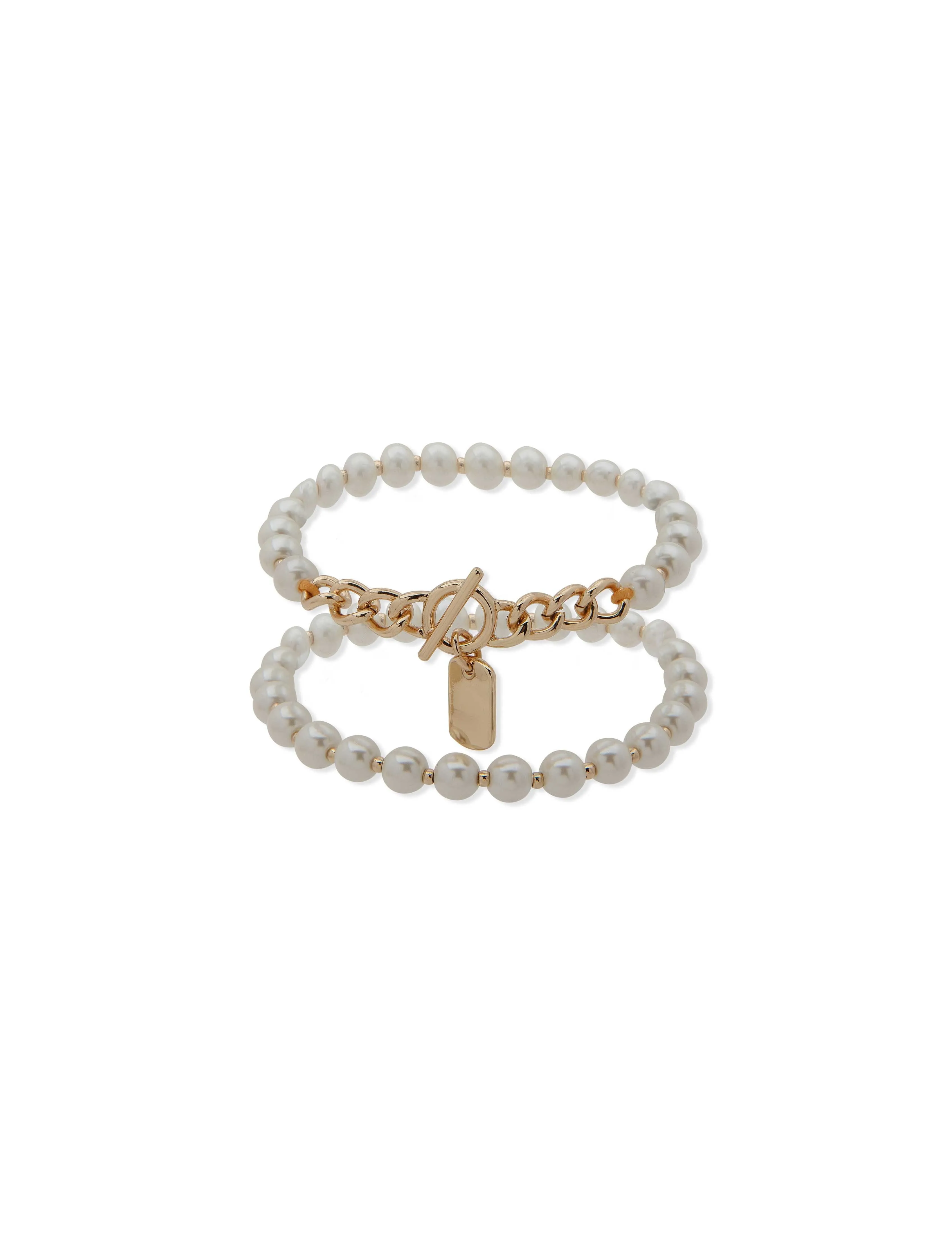 Faux Pearl Stretch Bracelet Set