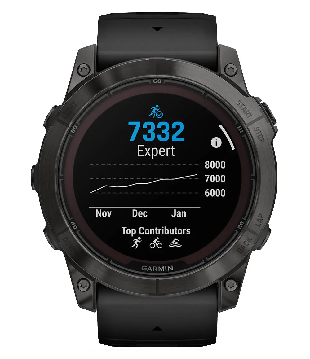 Fenix 7X Pro Saph Solar Crbn Gry Ti w/ Black Band
