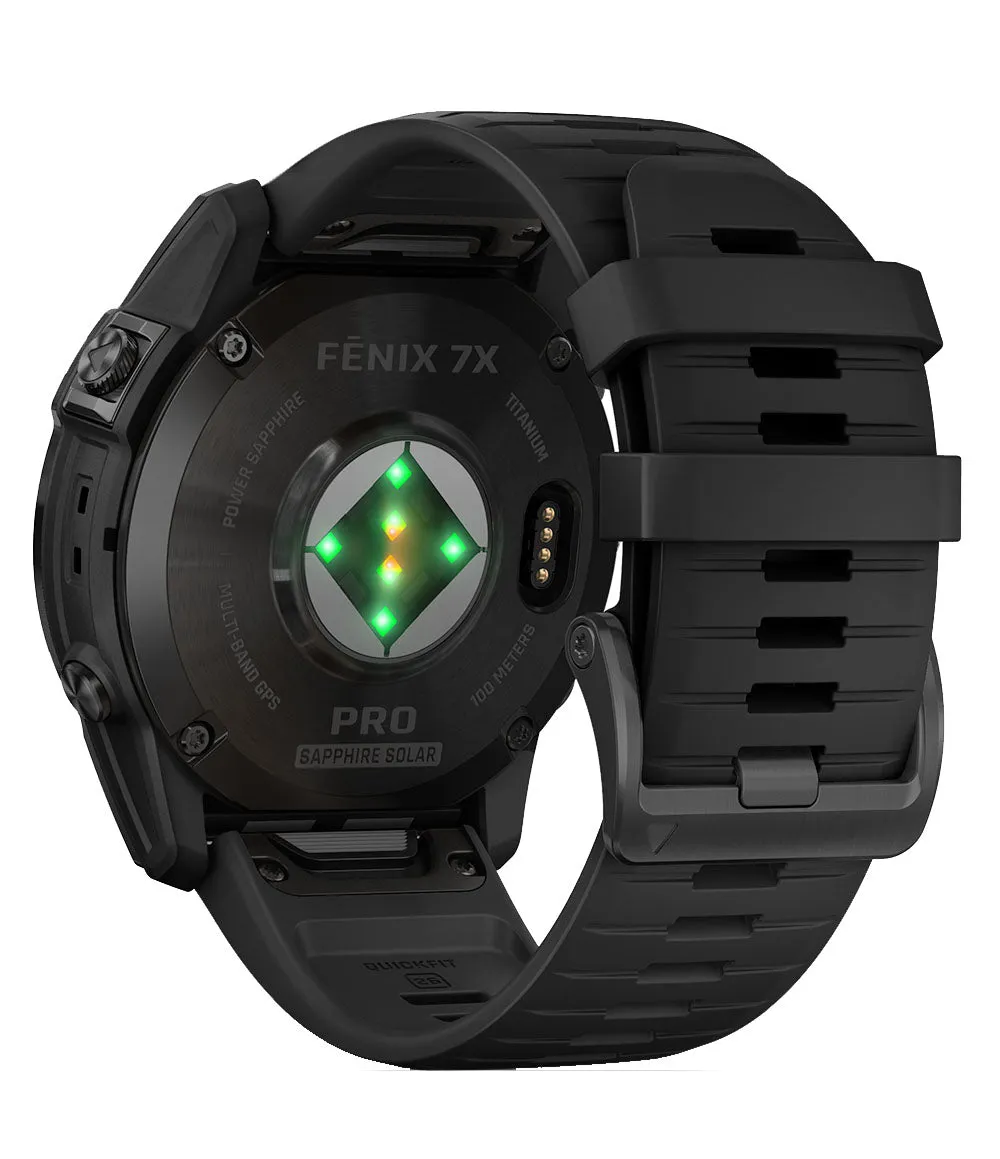 Fenix 7X Pro Saph Solar Crbn Gry Ti w/ Black Band