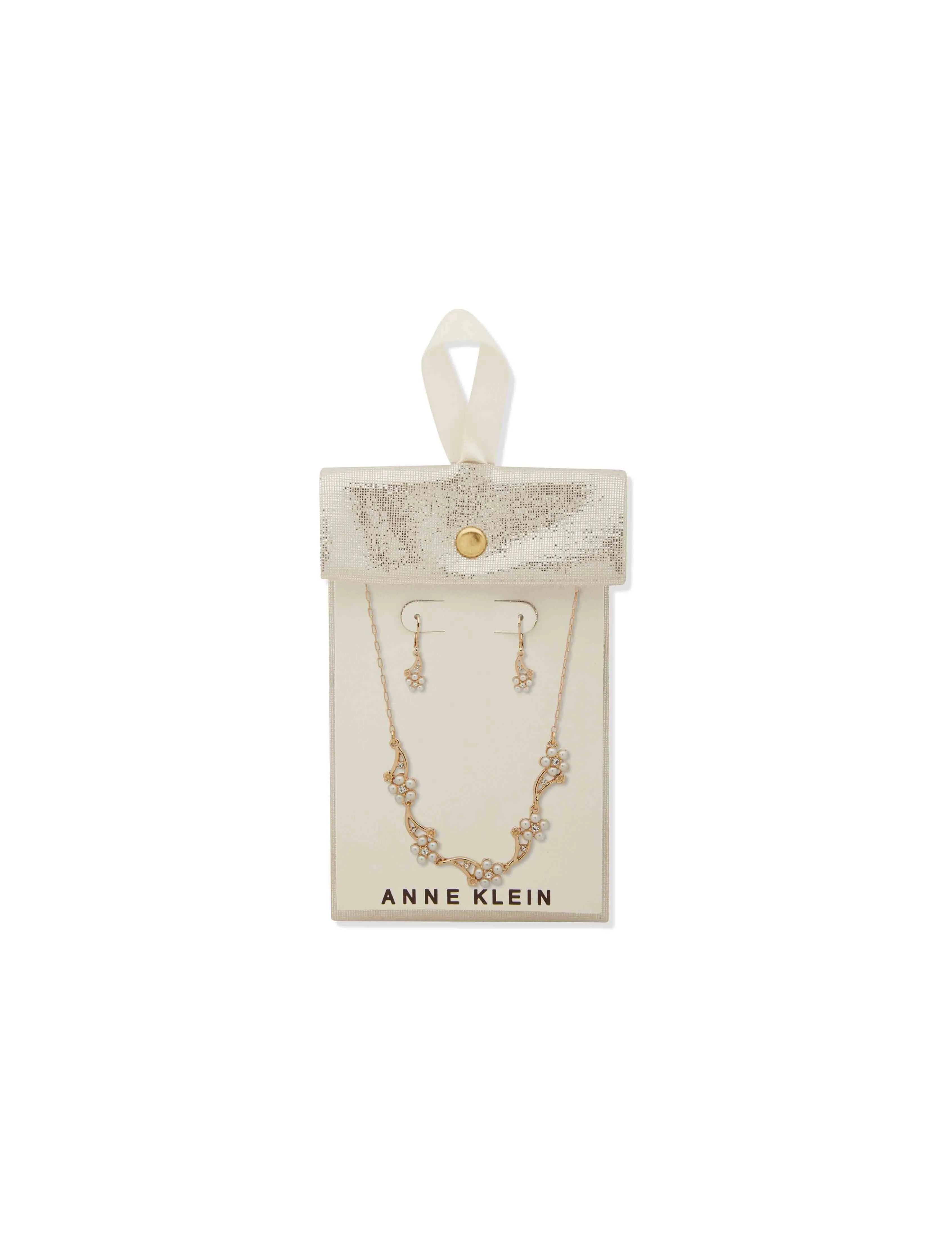 Floral Motif Necklace/Earring Set