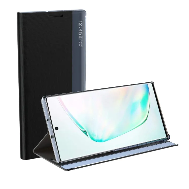 For Xiaomi Mi 11 Side Window Display Magnetic Suction Plain Grain Flip PU Leather   PC Case with