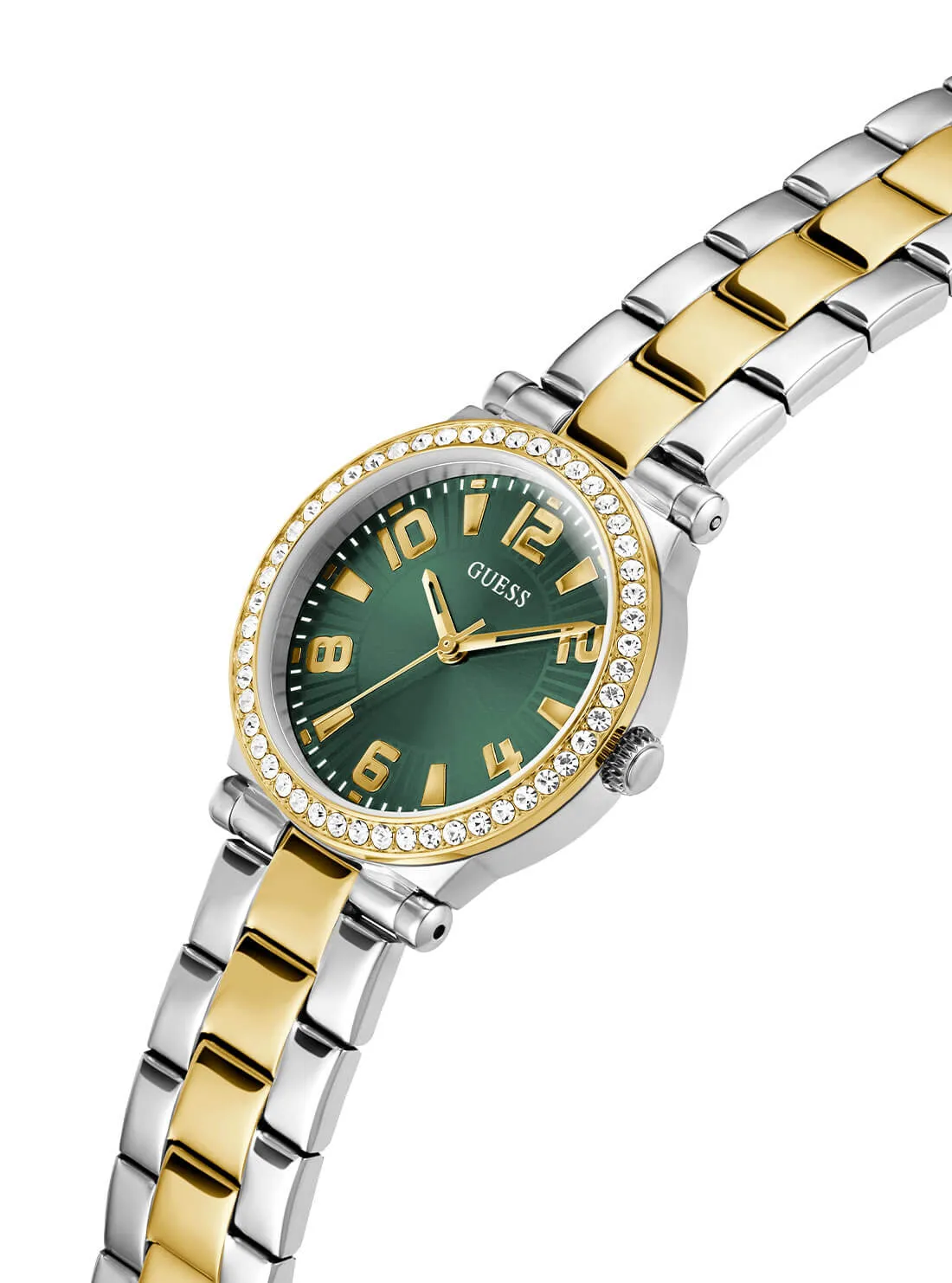 Gold and Silver Crystal Fawn Link Watch