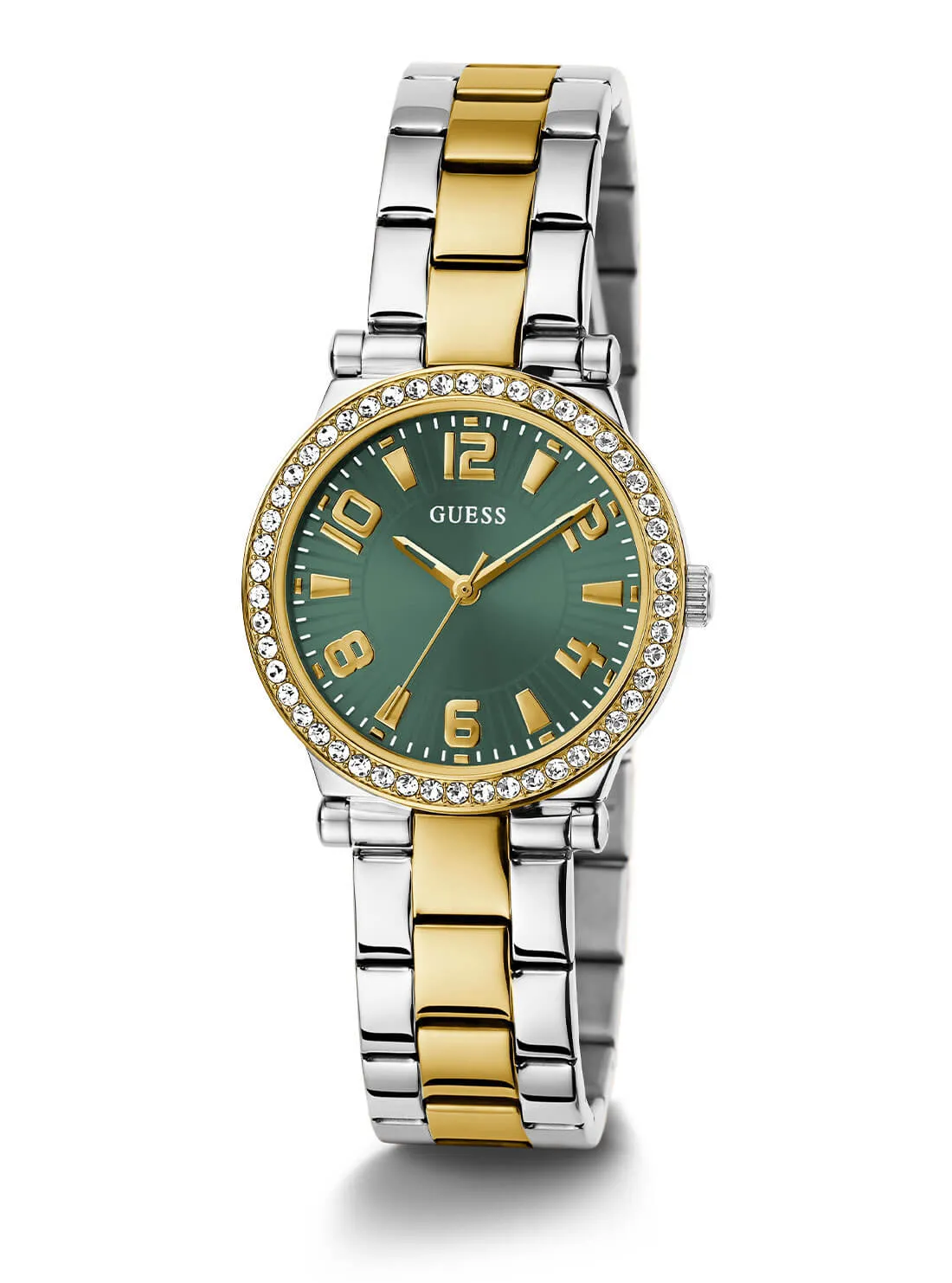 Gold and Silver Crystal Fawn Link Watch