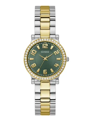 Gold and Silver Crystal Fawn Link Watch