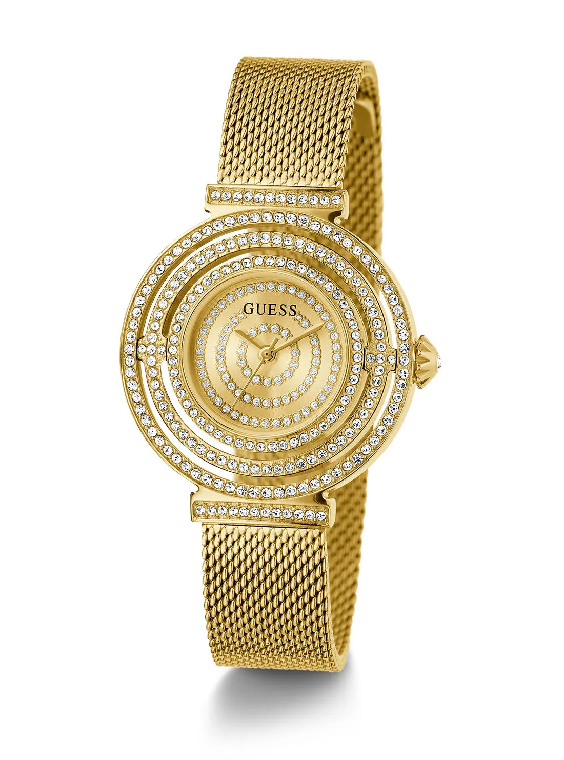 Gold Dream Crystal Mesh Watch