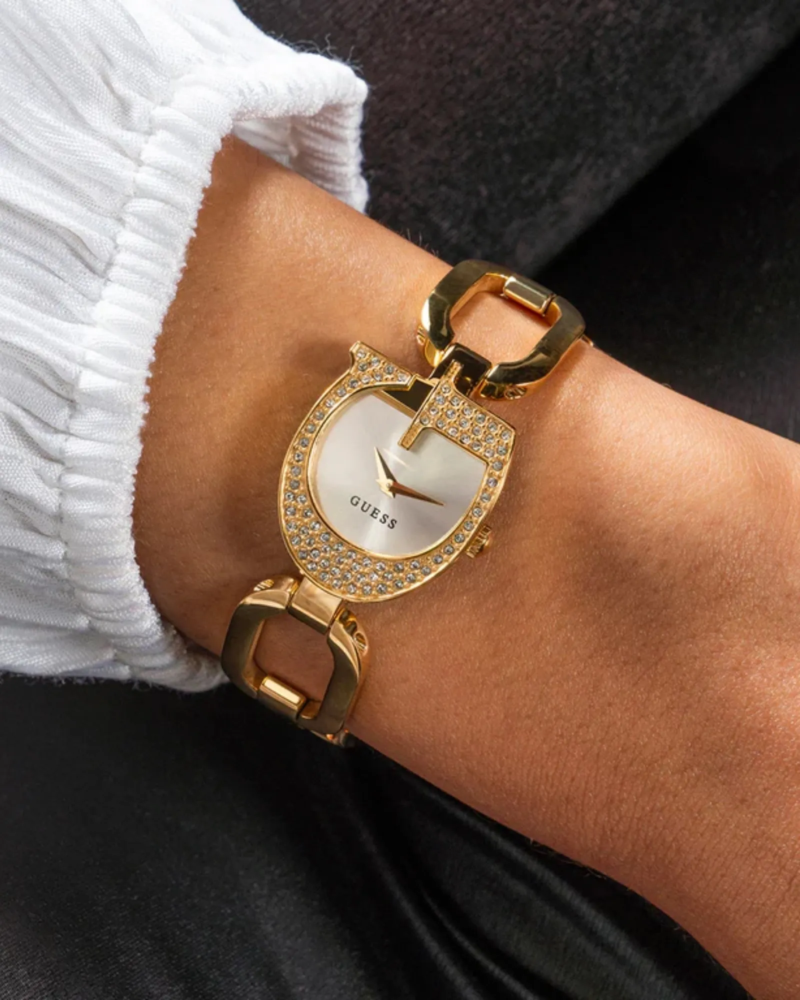 Gold Gia Logo Link Bracelet Watch