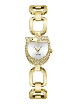 Gold Gia Logo Link Bracelet Watch