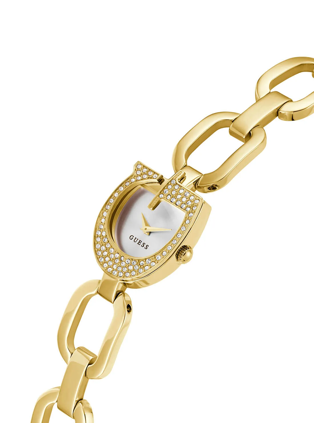 Gold Gia Logo Link Bracelet Watch