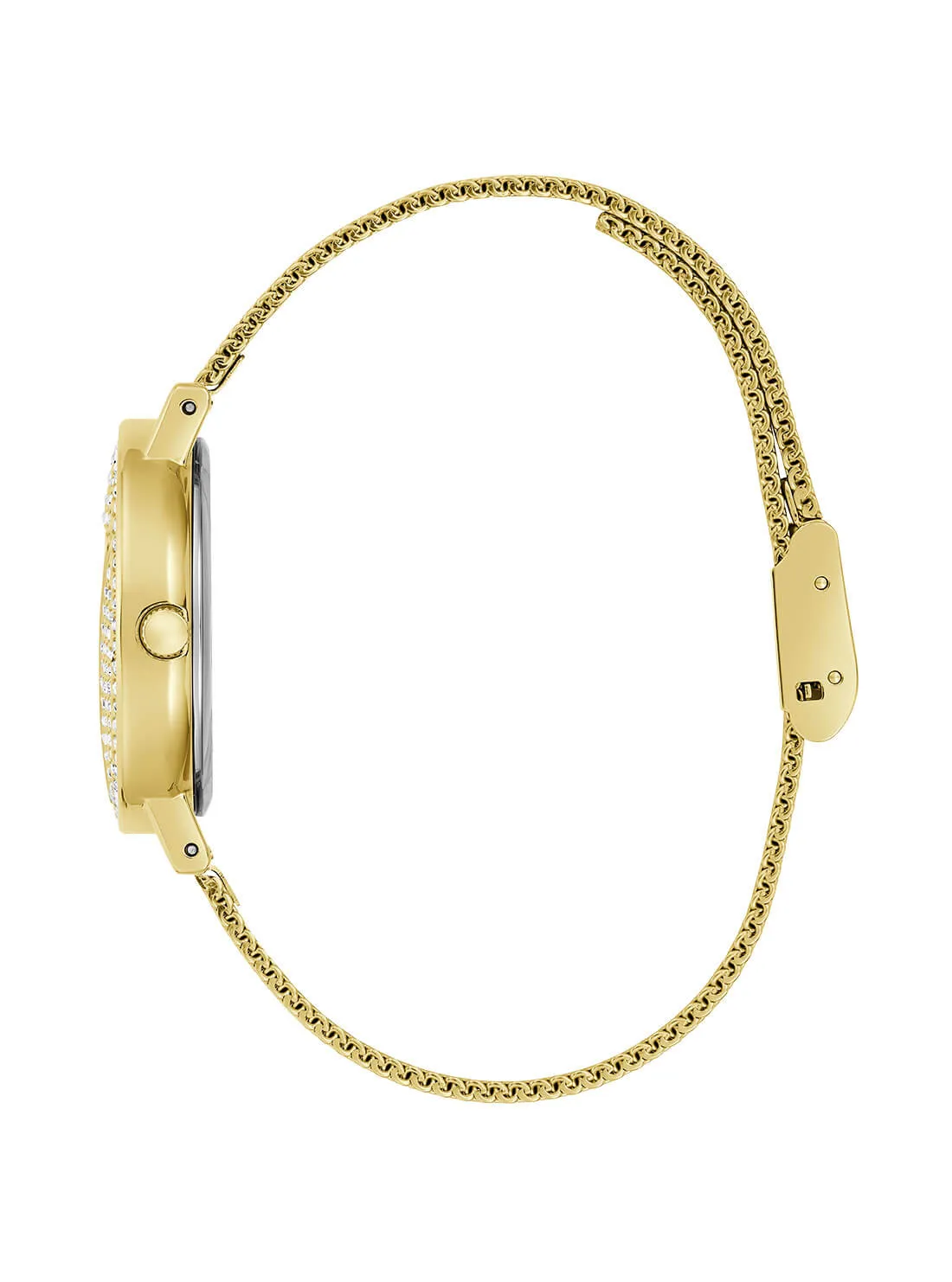 Gold Mini Iconic Glitz Mesh Watch