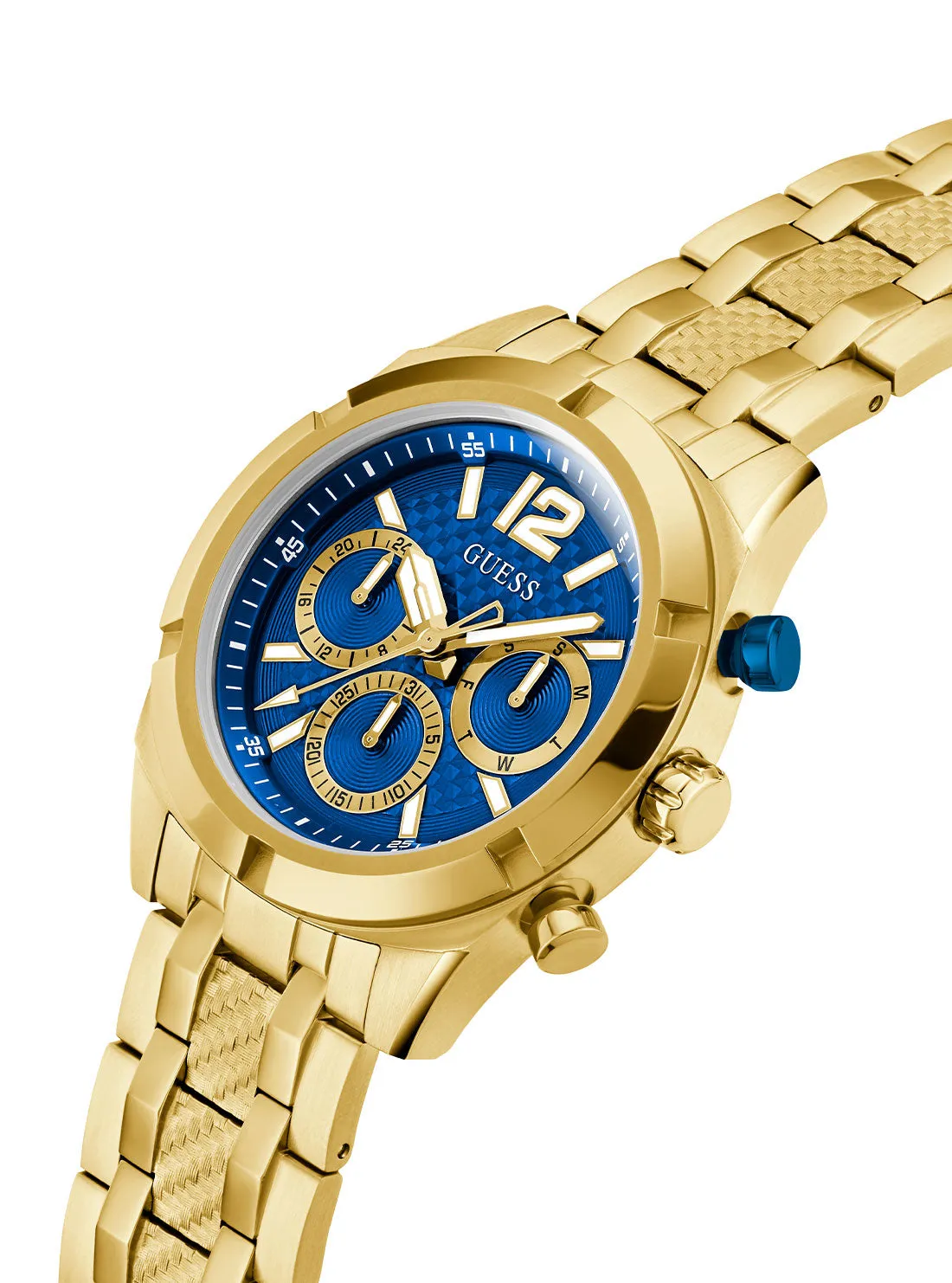 Gold Resistance Blue Link Watch