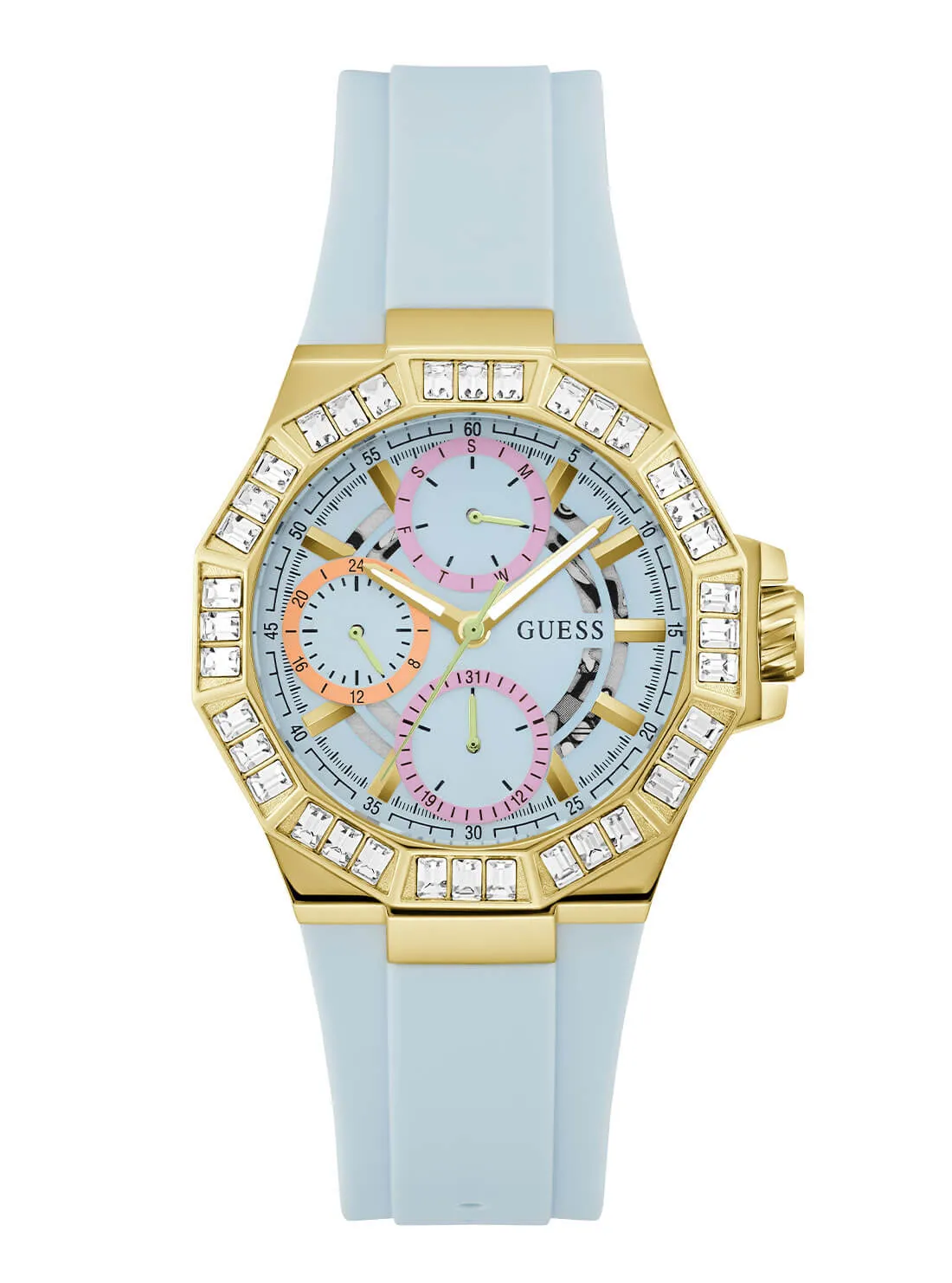 Gold Selene Crystal Silicone Watch