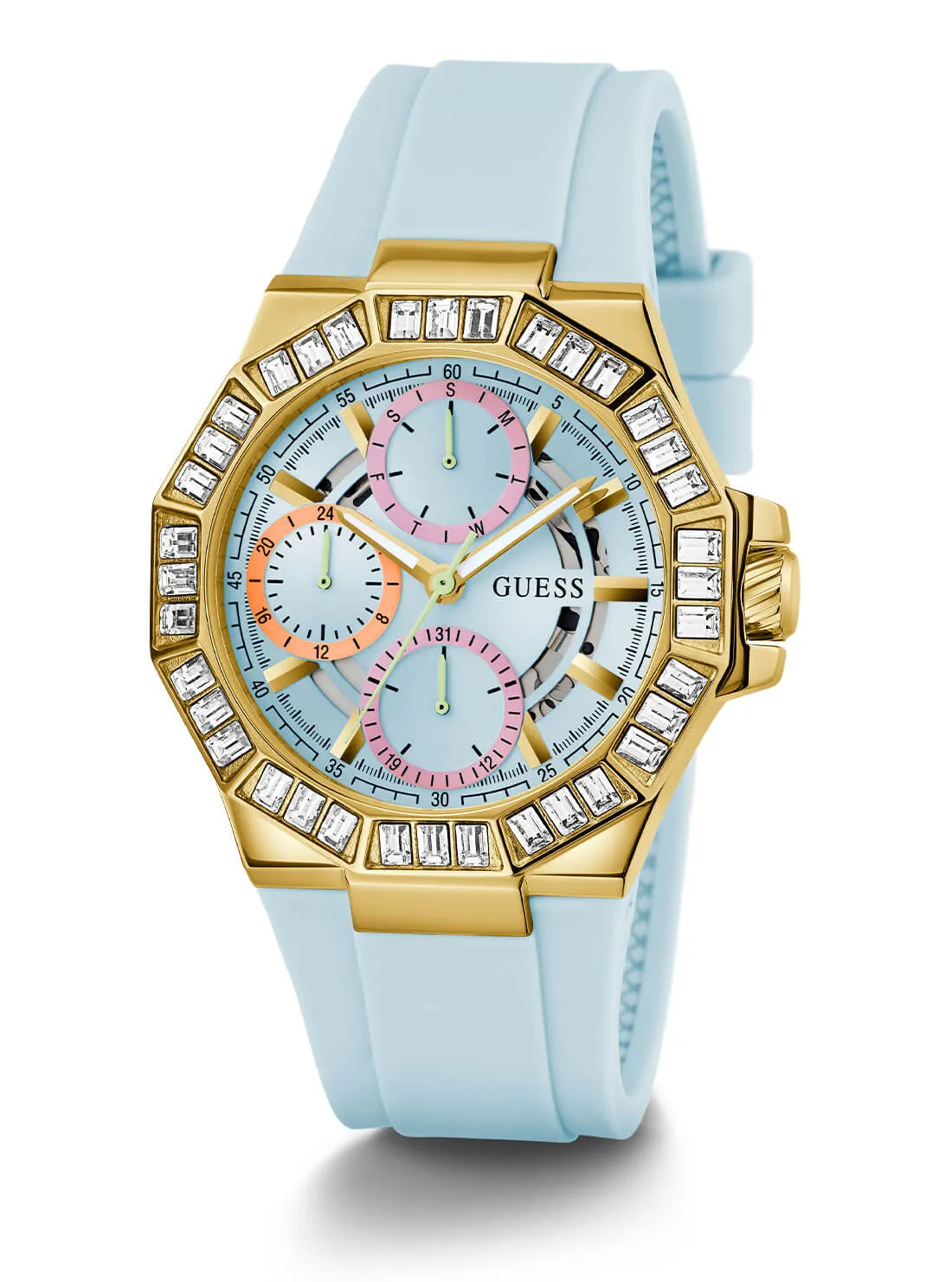 Gold Selene Crystal Silicone Watch