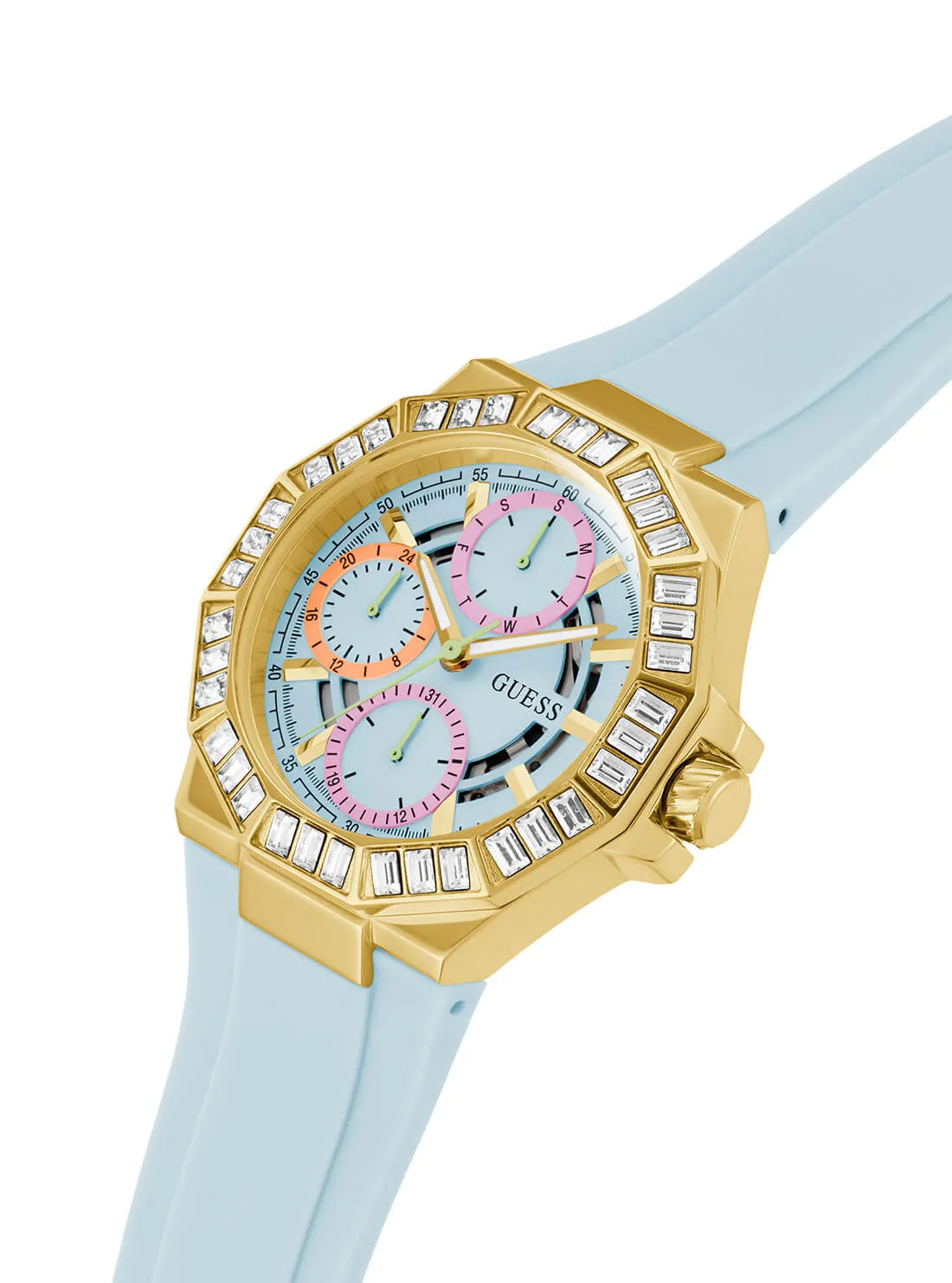 Gold Selene Crystal Silicone Watch