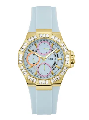 Gold Selene Crystal Silicone Watch