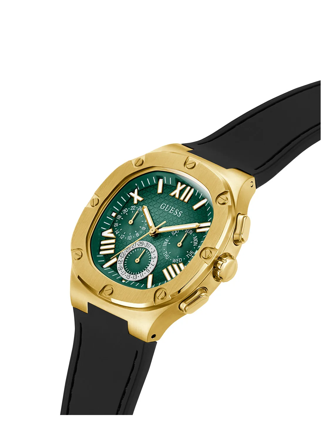 Green Gold Headline Silicone Watch