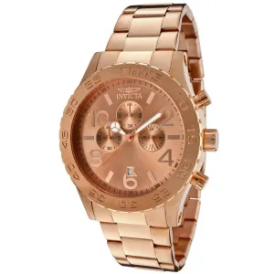 Invicta 1271 Men's Rose Gold Stainless Steel Specialty Chrono Rose Gold Dial Date Watch