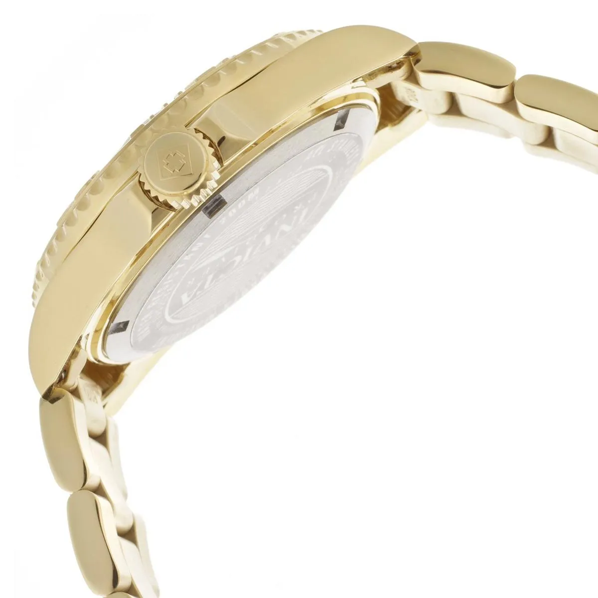 Invicta 12820 Women's Yellow Steel Bracelet Swiss Quartz Pro Diver Diamond Gold Tone Dial Date Watch