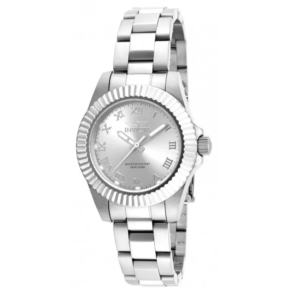 Invicta 16761 Women's Pro Diver Silver Tone Dial Stainless Steel Bracelet Dive Watch