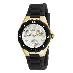Invicta 18797 Women's Angel Quartz White Dial Black Silicone Strap Watch