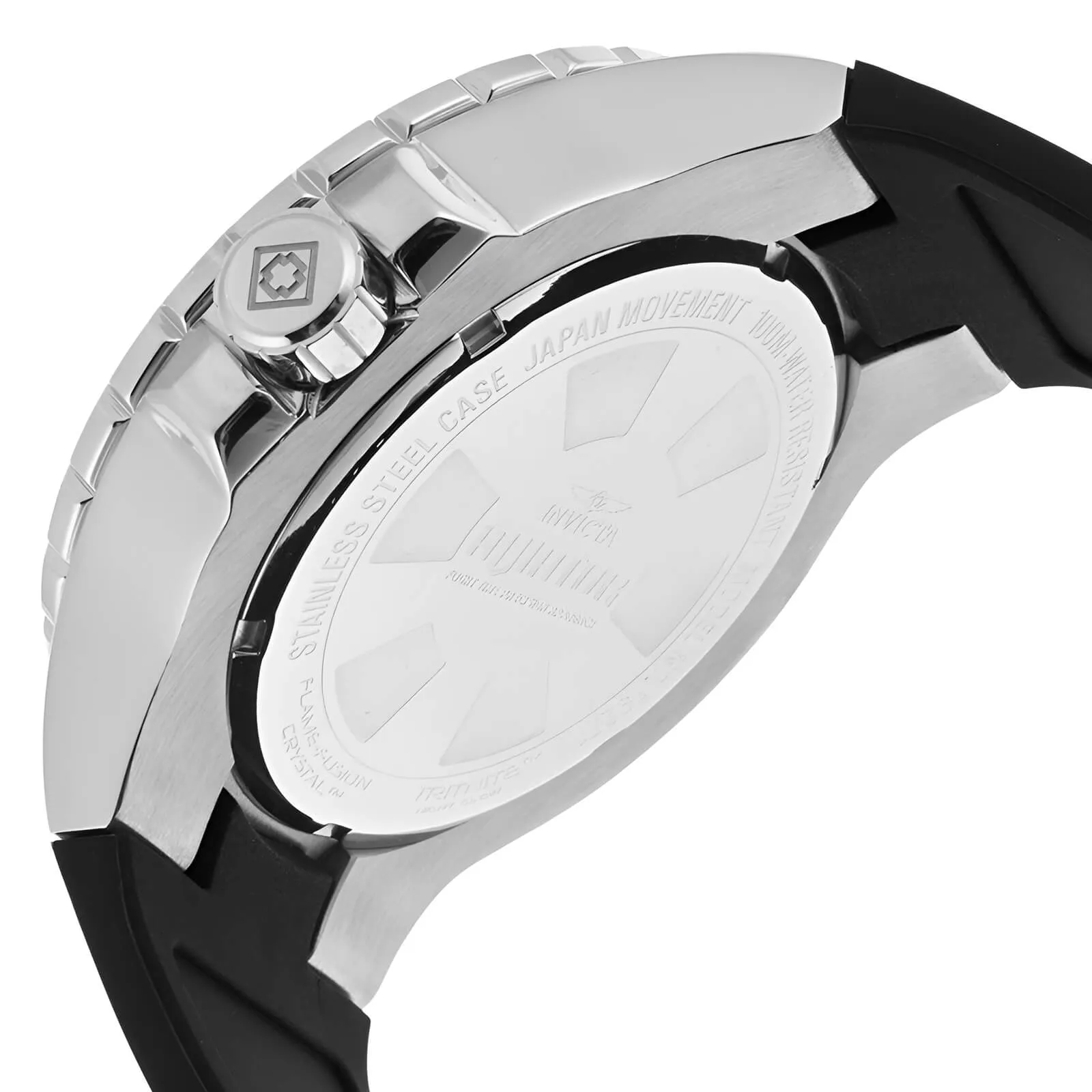 Invicta 19267 Men's Aviator Black Dial Black Silicone Rubber Strap Compass Watch