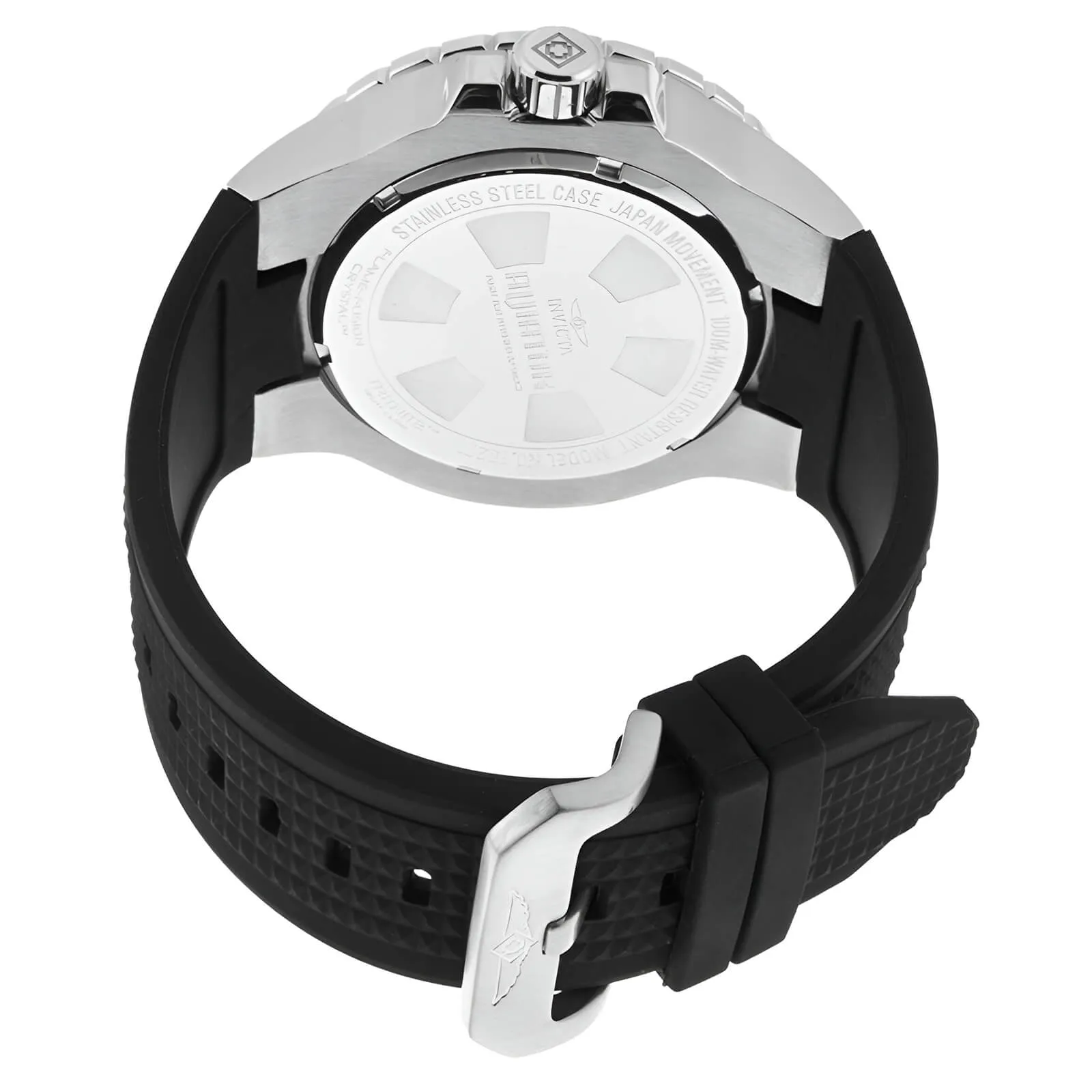 Invicta 19267 Men's Aviator Black Dial Black Silicone Rubber Strap Compass Watch