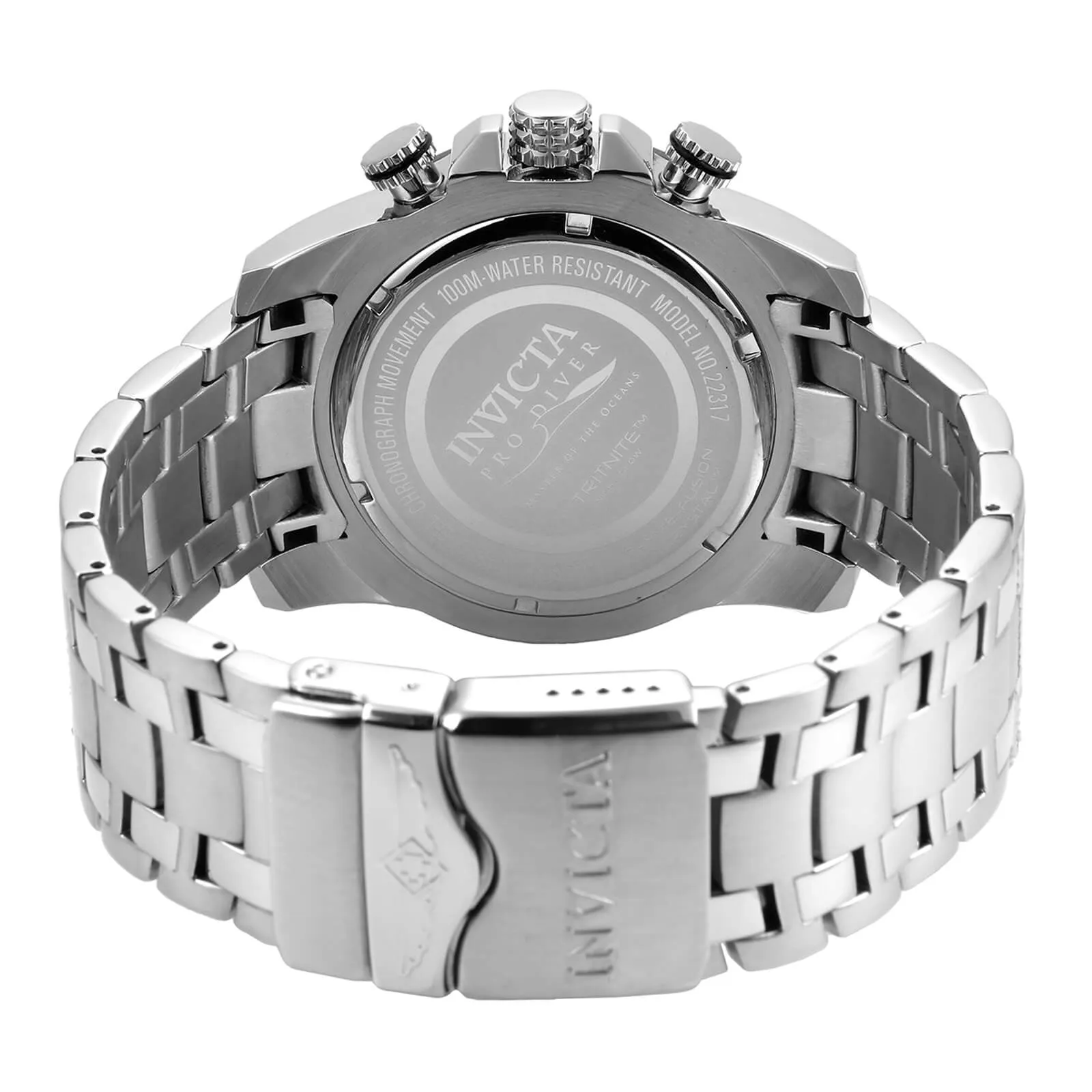 Invicta 22317 Men's Pro Diver Chronograph Silver Dial Stainless Steel Bracelet Quartz Watch