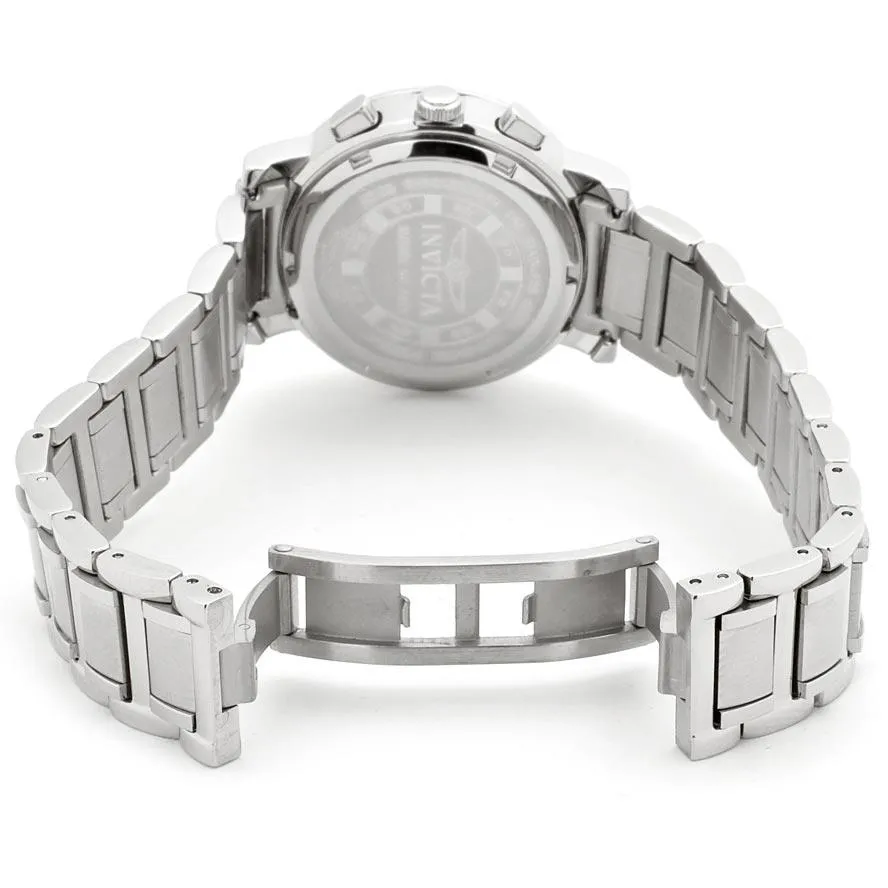 Invicta 4718 Women's Steel Bracelet Wildflower Chrono Diamond Mother of Pearl Dial Day-Date Watch