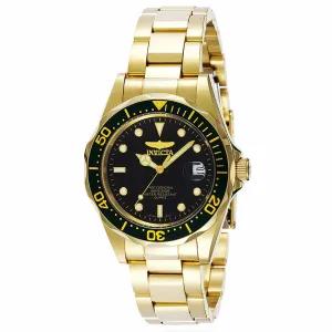 Invicta 8936 Men's Pro Diver Gold Plated SS Black Dial Watch
