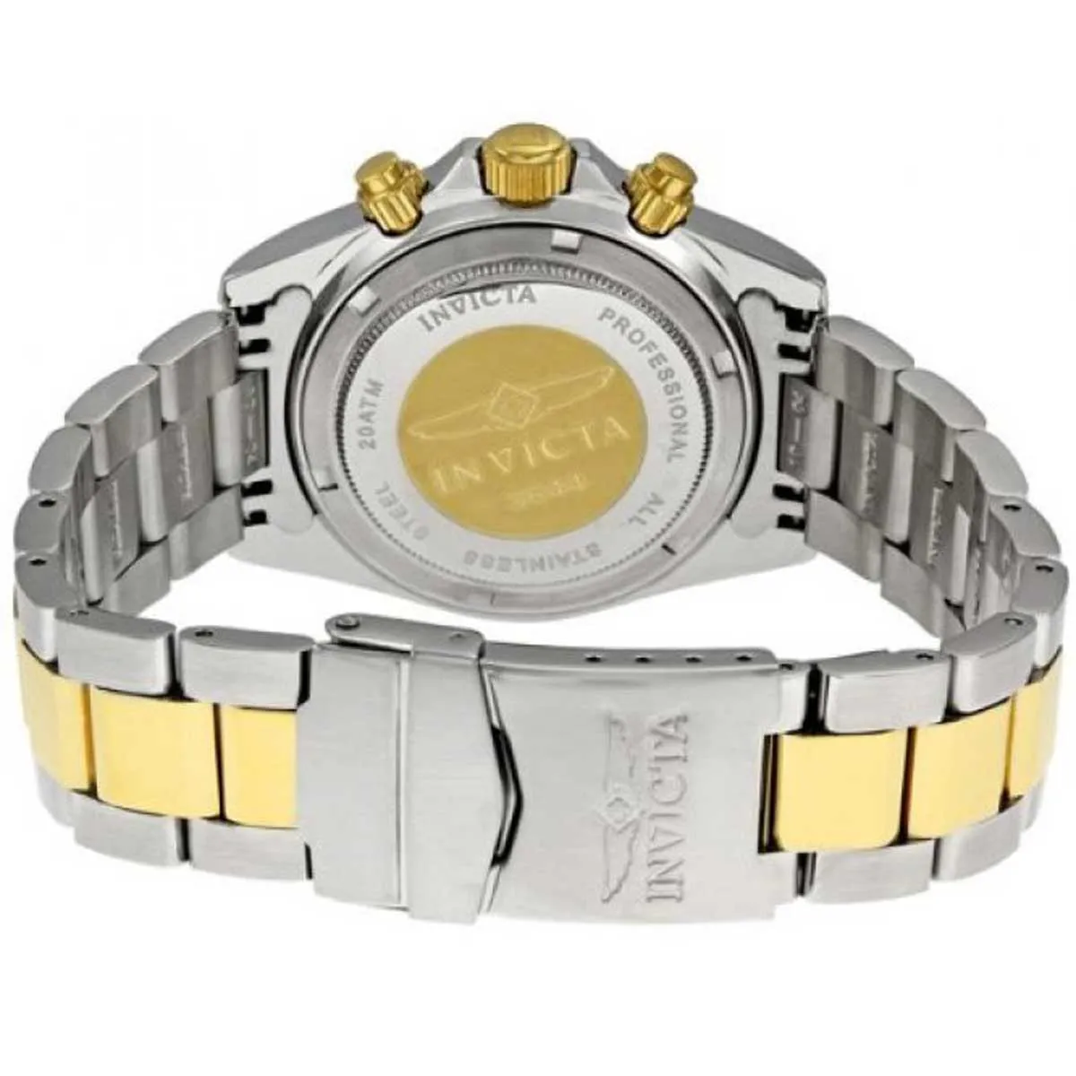 Invicta Men's Chronograph Two Tone Watch - Speedway Quartz Blue Dial Date | 3644