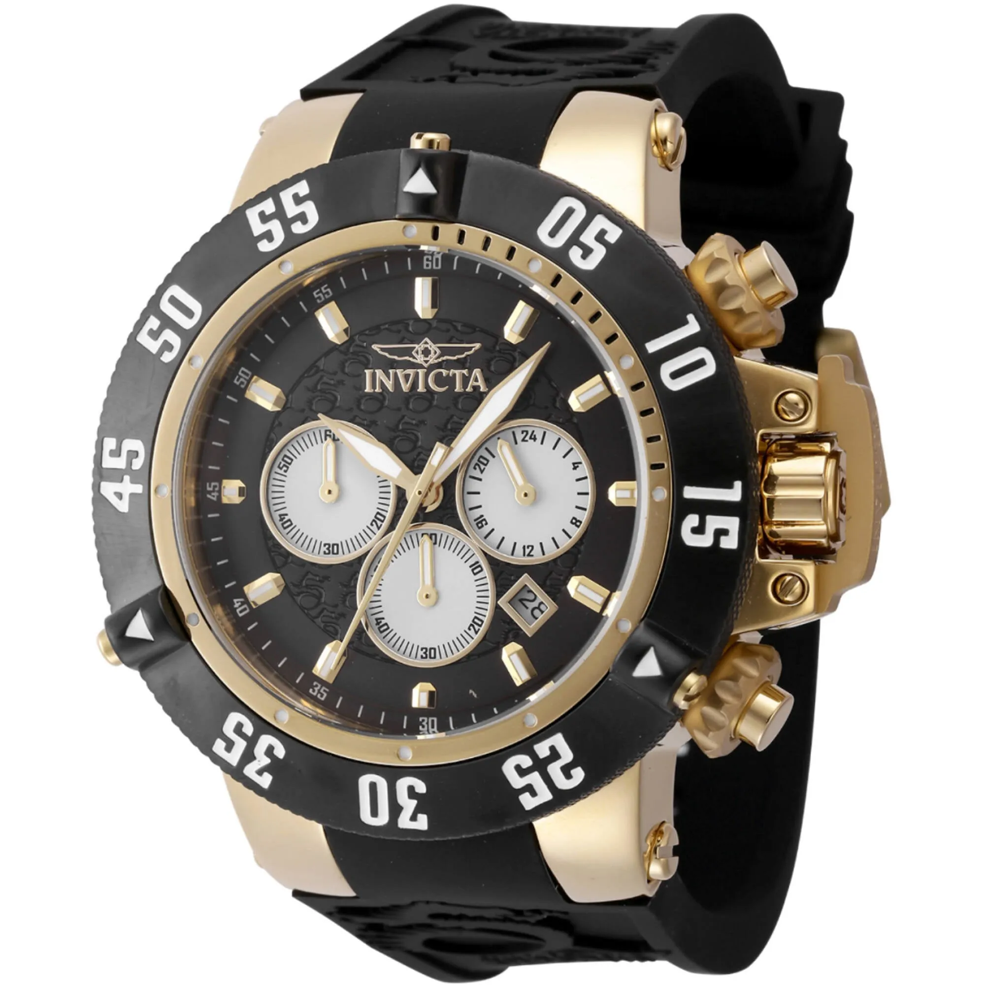 Invicta Men's Chronograph Watch - Subaqua Noma VIII Black Silicone Strap | 47330
