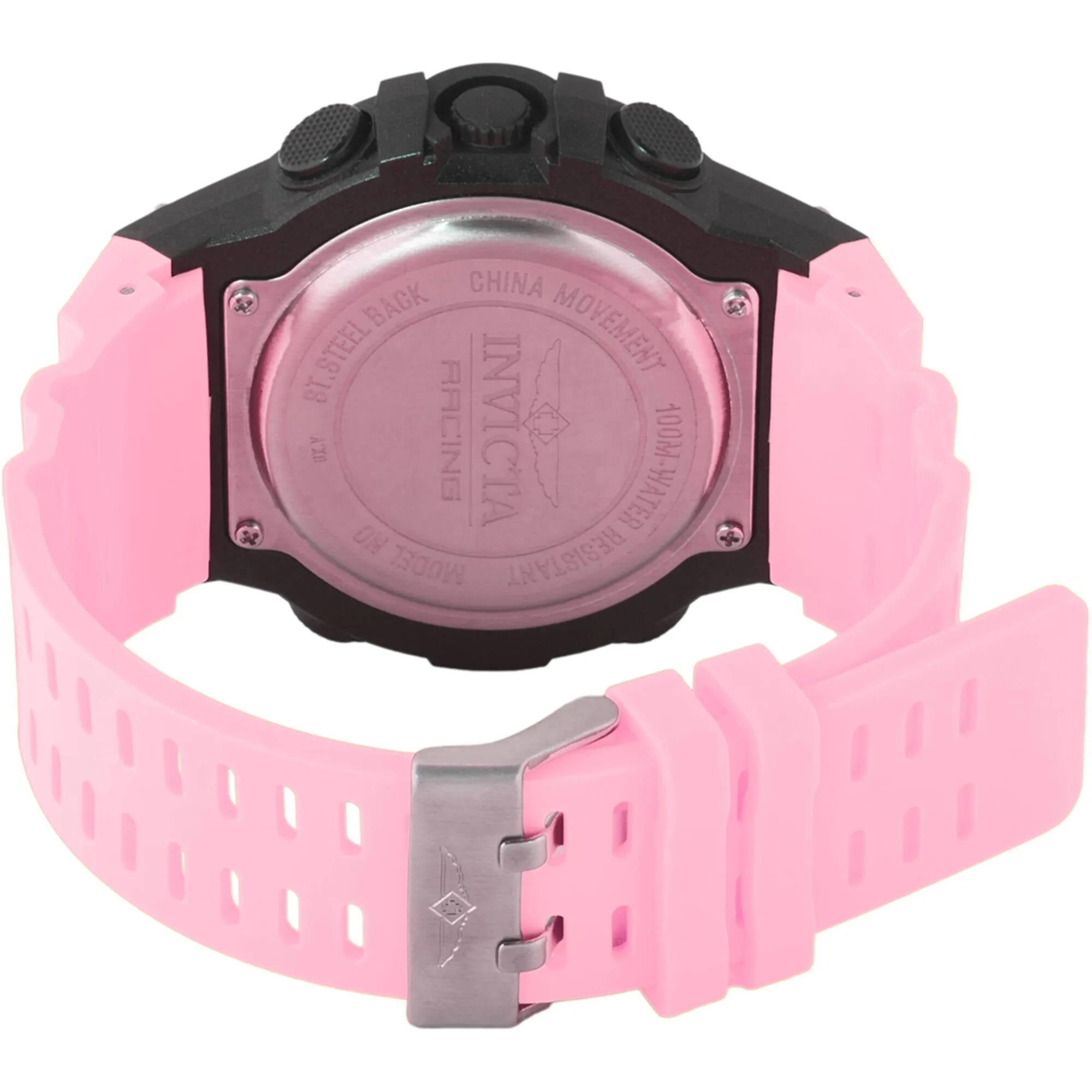 Invicta Men's Digital Watch - Invicta Racing Chrono Pink Polyurethane Strap | 48051