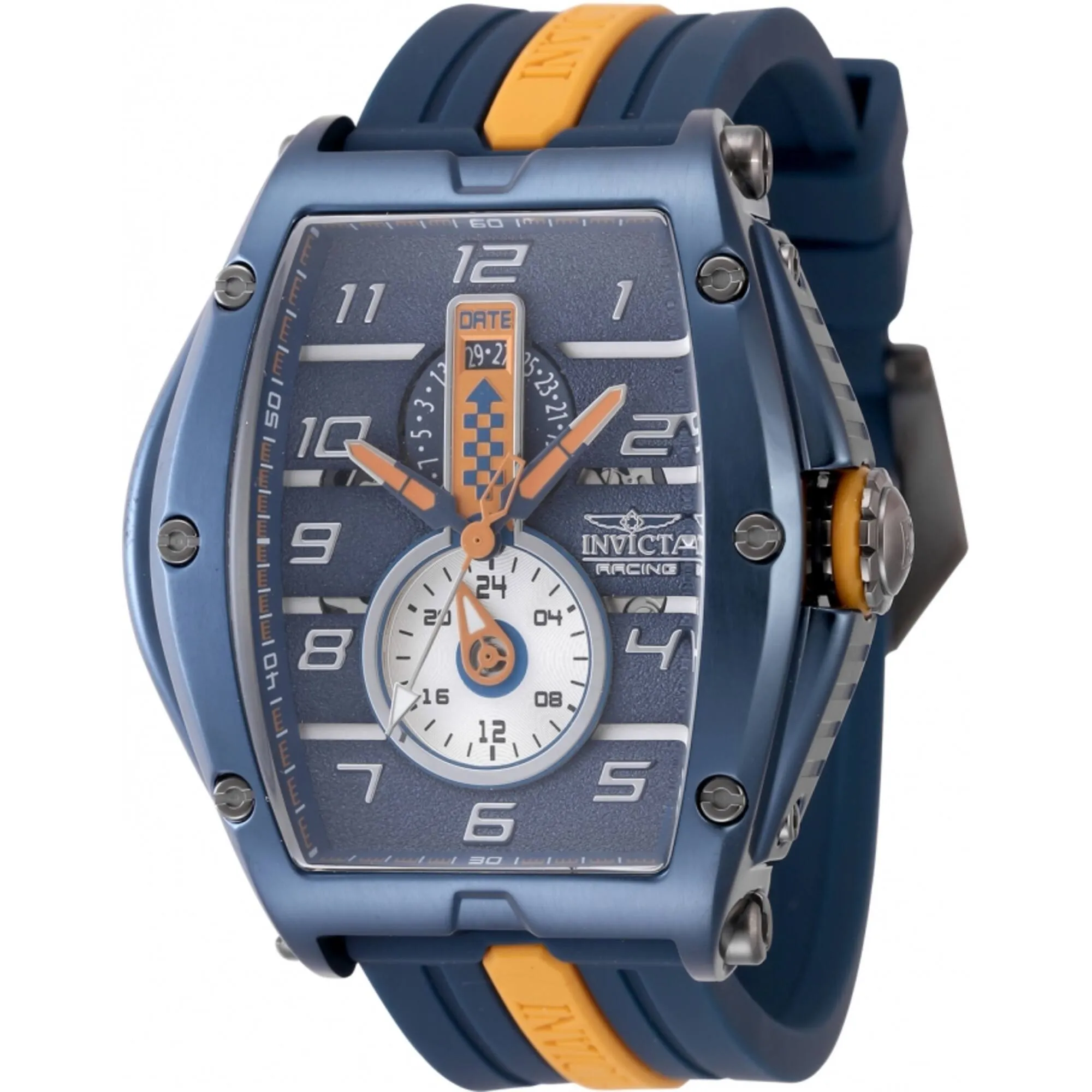 Invicta Men's Quartz Watch - Invicta Racing Orange and Blue Silicone Strap | 47388