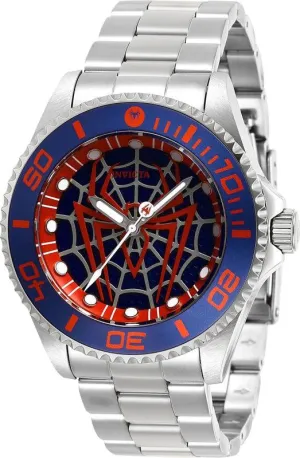 Invicta Men's Quartz Watch - Marvel Blue, Red & Silver Dial Bracelet | 29683