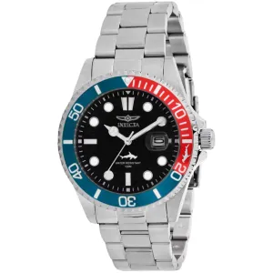 Invicta Men's Quartz Watch - Pro Diver Red and Blue Rotating Bezel Black Dial | 44708