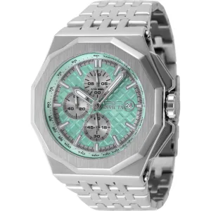 Invicta Men's Watch - Akula Chronograph Turquoise and Silver Dial Bracelet | 47389