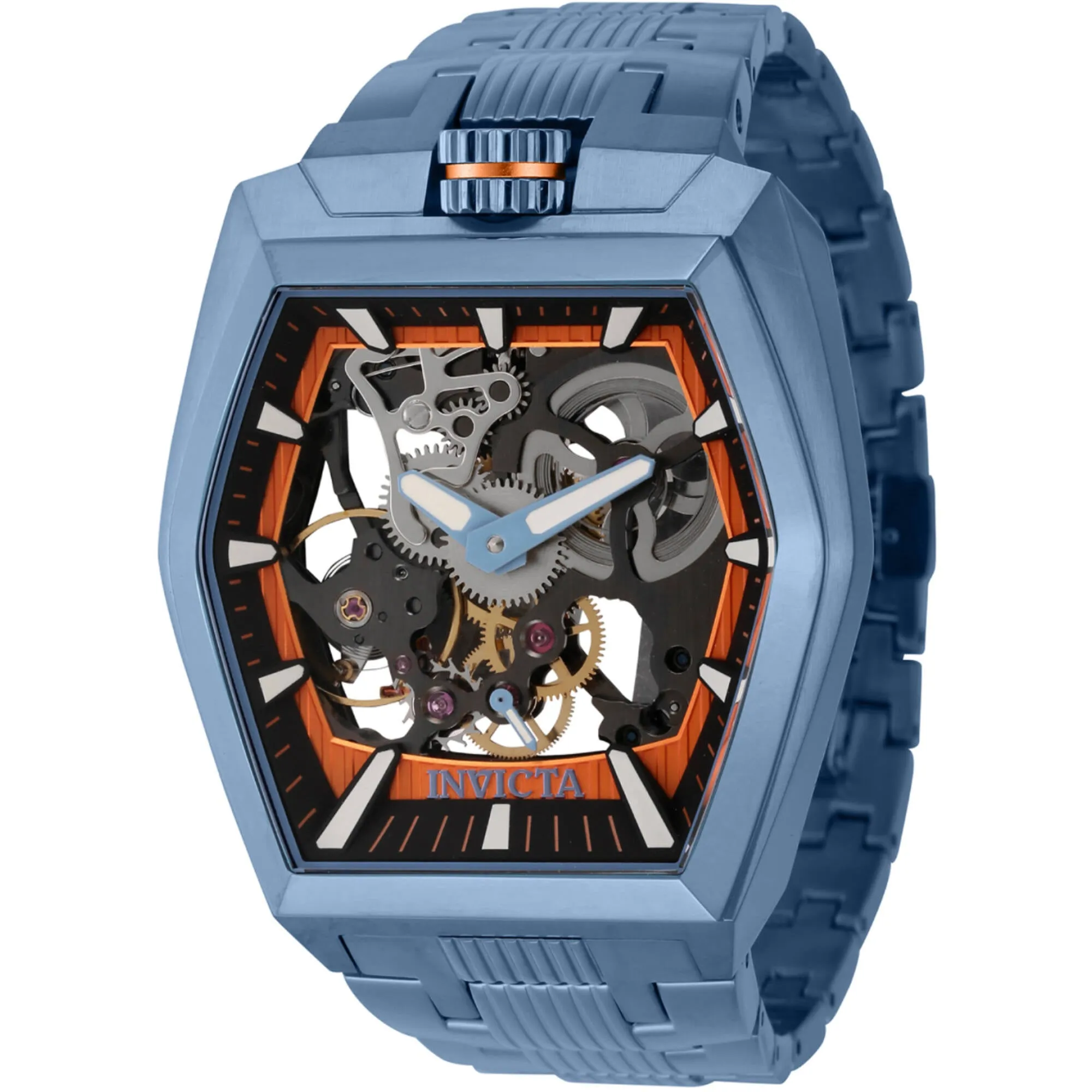 Invicta Men's Watch - Akula Mechanical Black and Orange Skeleton Dial | 44016