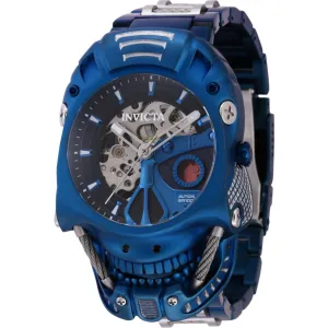 Invicta Men's Watch - Artist Semi-Skeleton Dial Silver and Blue Steel Bracelet | 42585