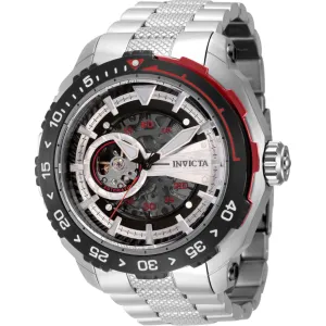 Invicta Men's Watch - Aviator Automatic Black and Silver Tone Skeleton Dial | 40547