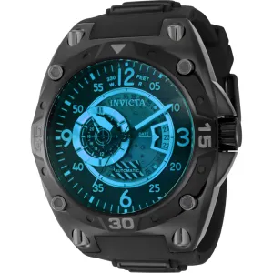 Invicta Men's Watch - Aviator Automatic Blue Dial Gunmetal and Black Strap | 40287