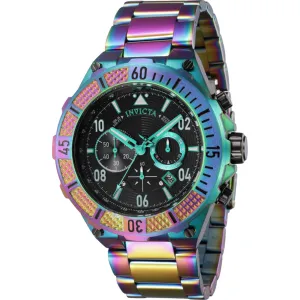 Invicta Men's Watch - Aviator Chrono Green and Black Dial Iridescent Steel | 40513