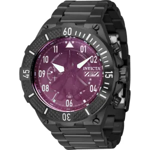 Invicta Men's Watch - Aviator Chronograph Black Dial Stainless Steel Bracelet | 39910