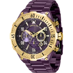 Invicta Men's Watch - Aviator Chronograph Purple and Gold Tone Dial Bracelet | 40514