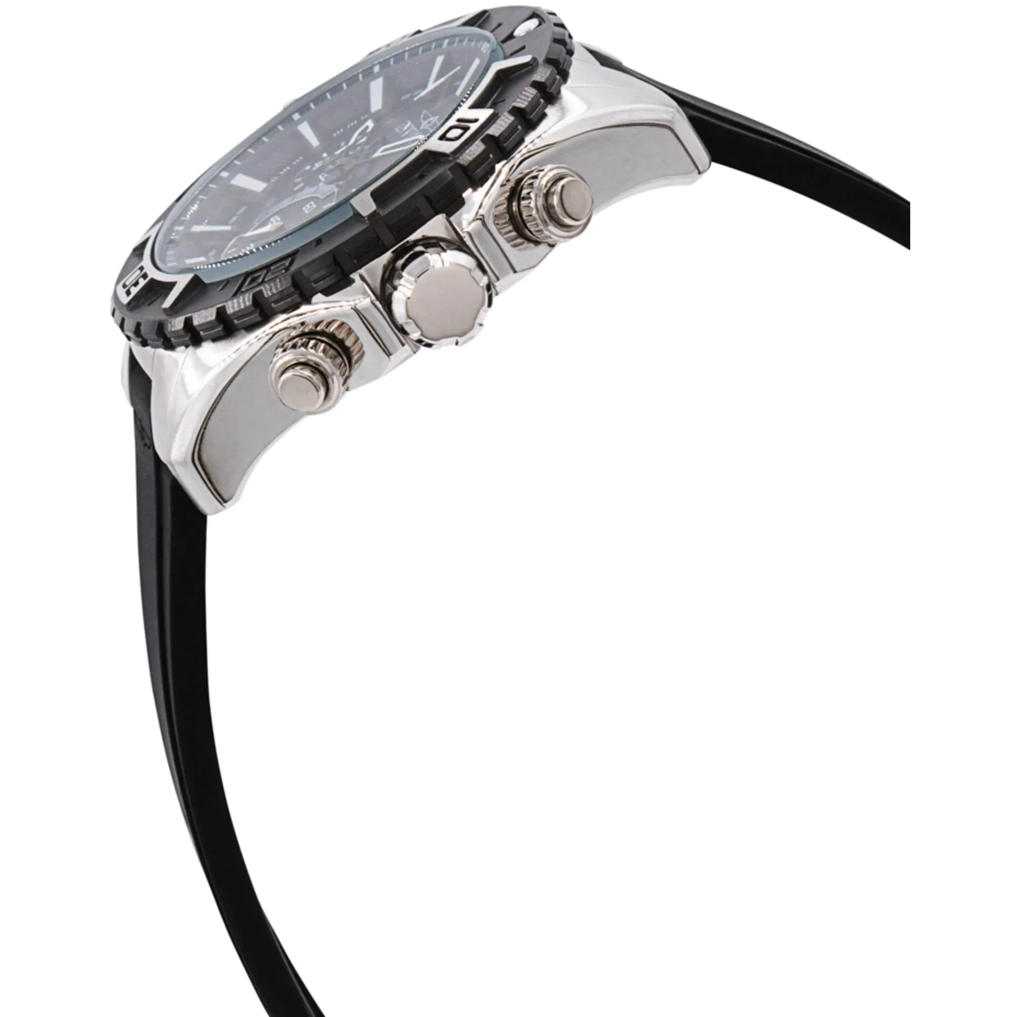Invicta Men's Watch - Aviator Quartz Chronograph Black Dial Silicone Strap | 37630