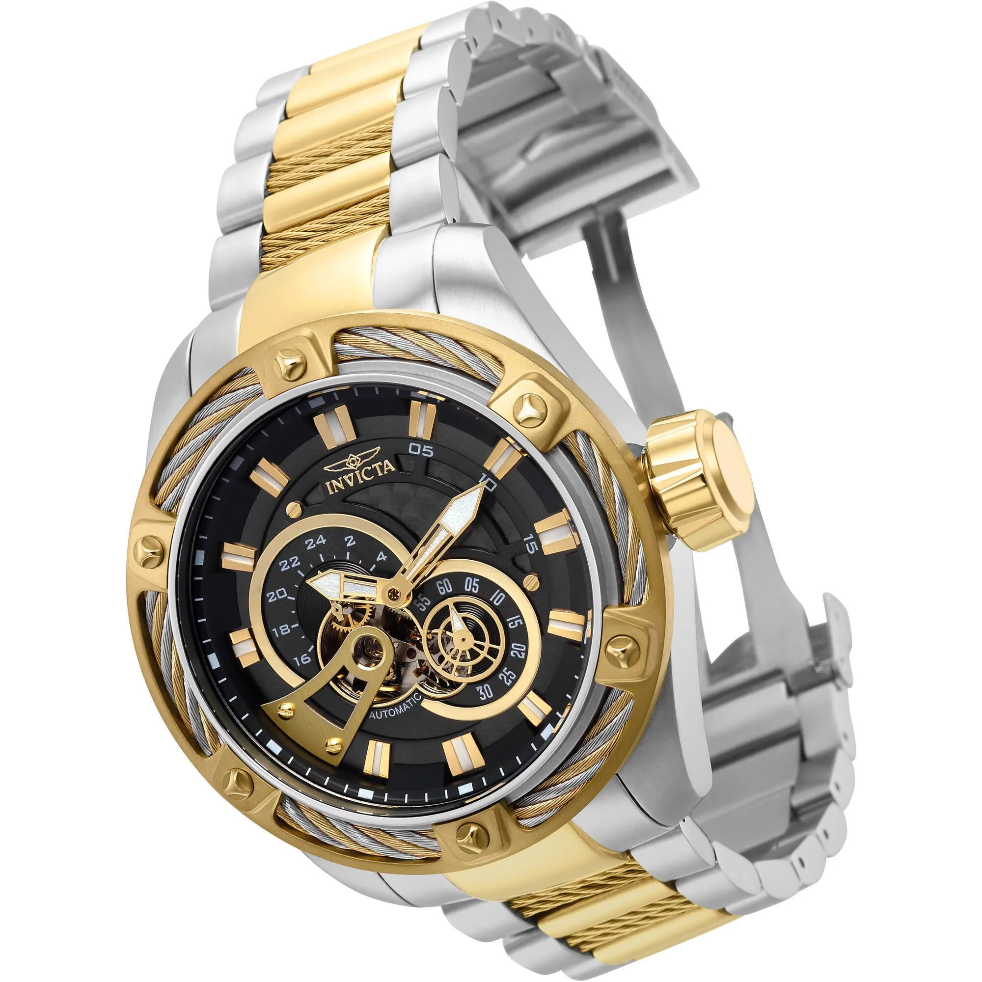 Invicta Men's Watch - Bolt Automatic Grey, Black and Gold Tone Dial Bracelet | 26777