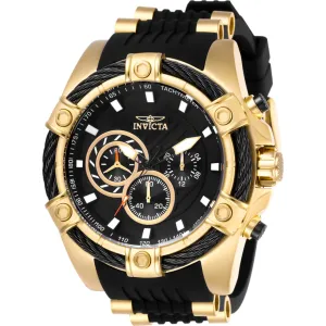Invicta Men's Watch - Bolt Chrono Black and Gold Dial Steel and Rubber Strap | 26818