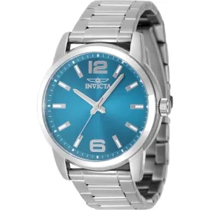 Invicta Men's Watch - Celestial Quartz Light Blue Dial Silver Steel Bracelet | 48495