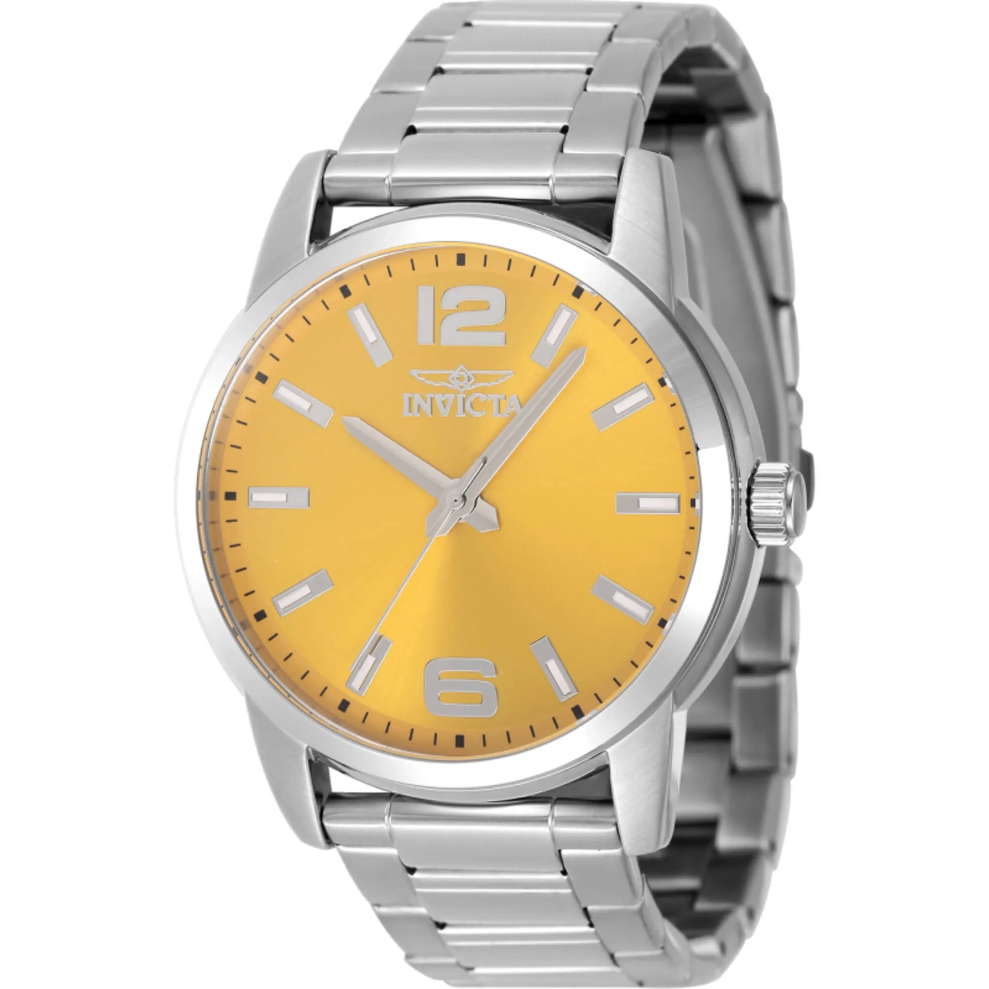 Invicta Men's Watch - Celestial Yellow Dial Silver Stainless Steel Bracelet | 48493