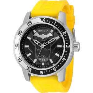 Invicta Men's Watch - DC Comics Batman Silver and Black Dial Silicone Strap | 43587