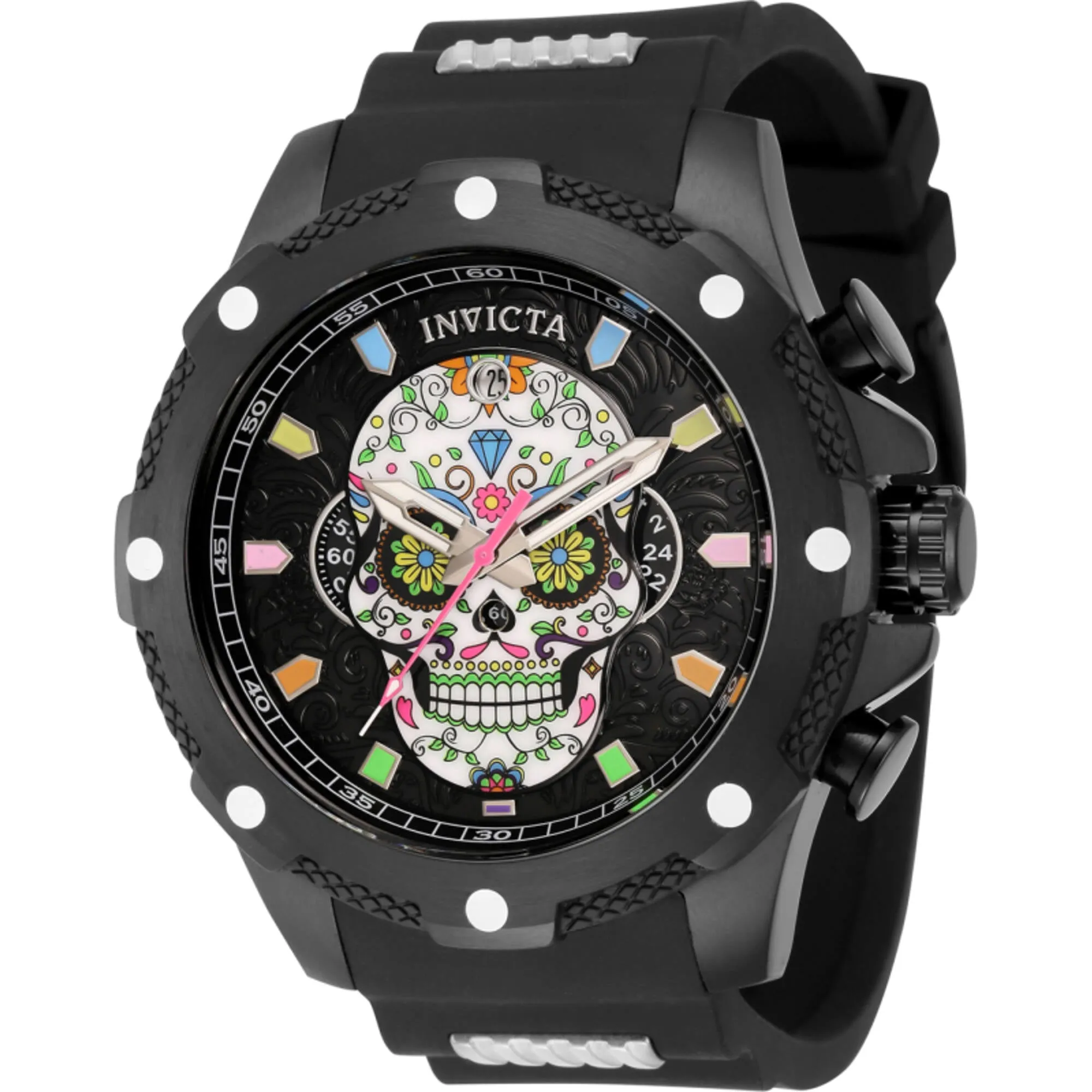 Invicta Men's Watch - I-Force Chrono White and Black Dial Silicone Strap | 43751