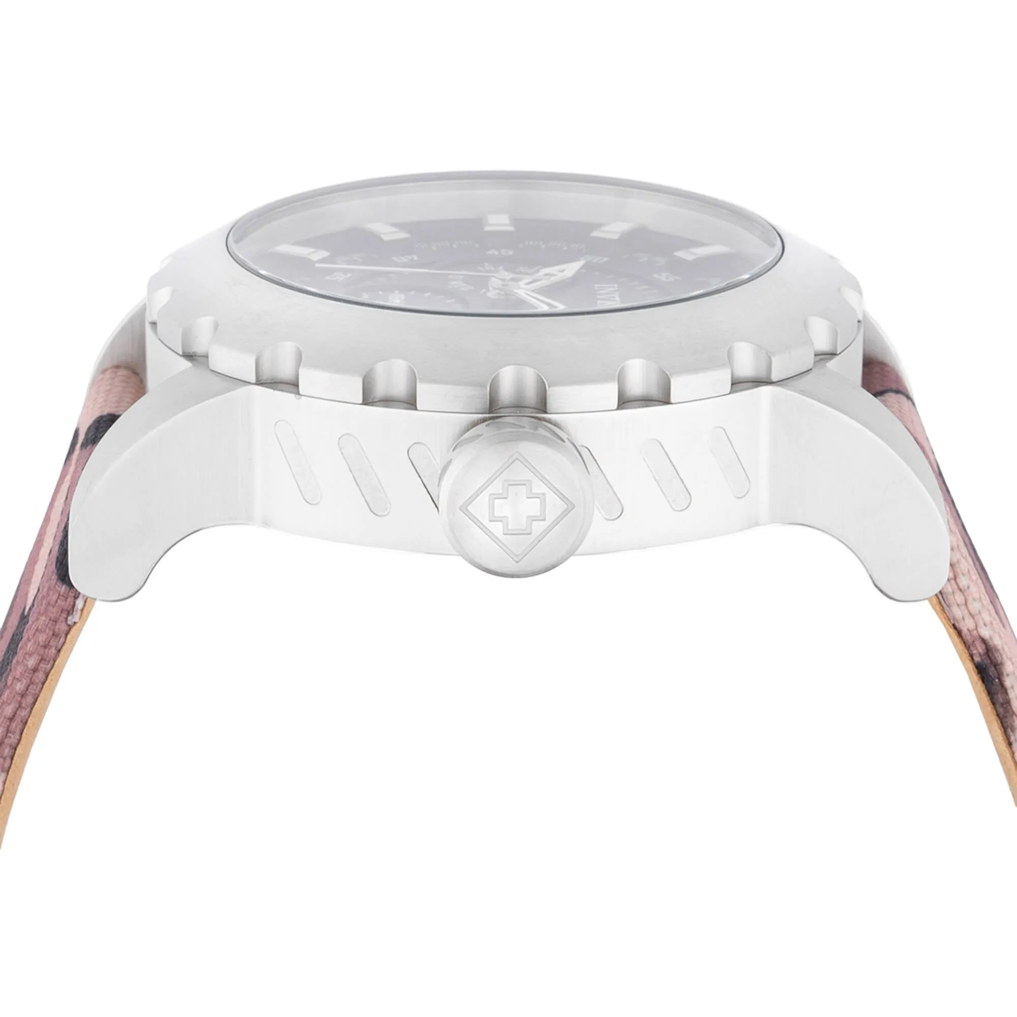 Invicta Men's Watch - I-Force Quartz Black Dial Camouflage and Brown Strap | 47582